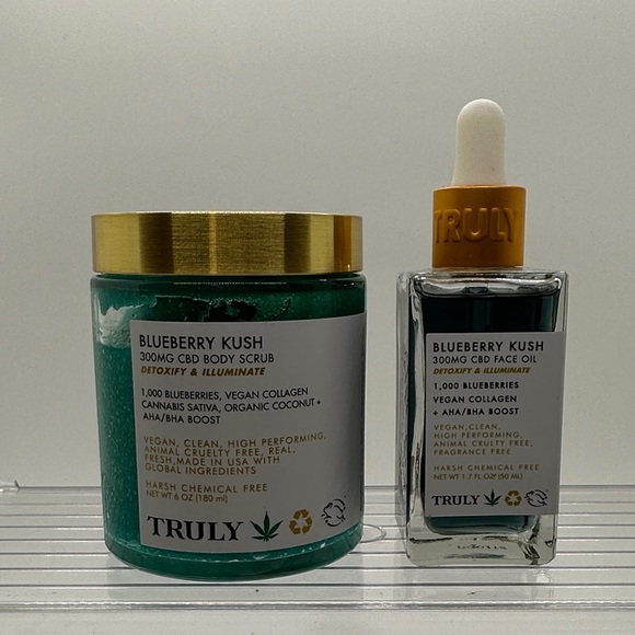 TRULY Blueberry Kush CBD Skincare Set